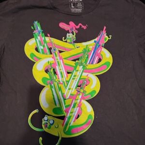 Adventure Time Graphic Tee with Neon Design